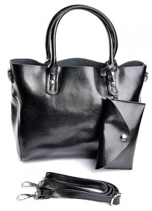 Жіноча шкіряна сумка женская кожаная сумочка шоппер кожаный