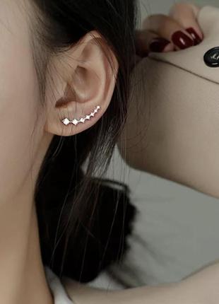 Серьги серебро 925 проба