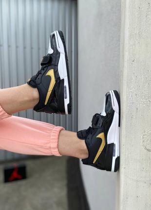 Nike jordan legacy 312 low black gold топові жіночі високі кросівки найк джордан чорні золоті люкс женские черные высокие кроссовки черные золотые10 фото