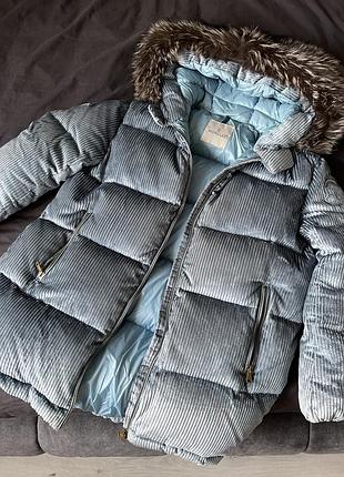 Брендовый пуховик moncler оригинал бархатный