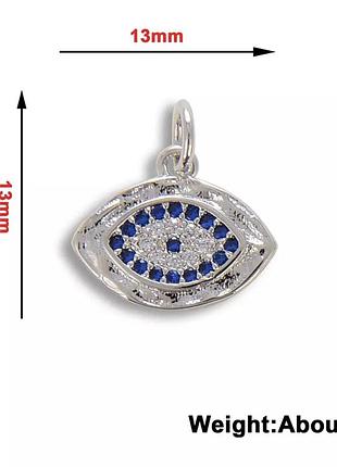 Підвіска кулон кулончик око глаз від зглазу талісман сріблення