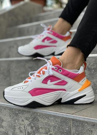 Жіночі кросівки nike m2k tekno white orange pink