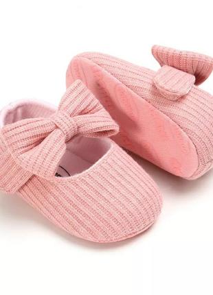 Туфлі пінетки рожеві текстиль2 фото