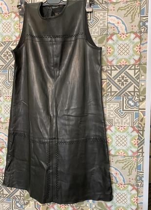 Сукня сарафан з еко шкіри zara 🖤3 фото