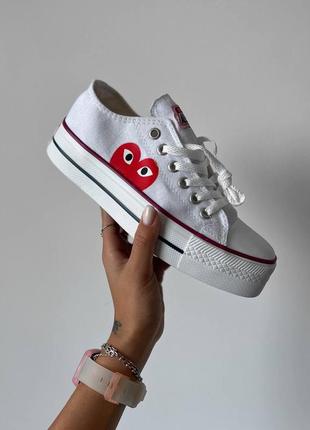 Жіночі кеди comme des garçons play white low

женские кеди конверси5 фото