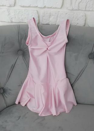 Спортивний купальник плаття starlite ніжно рожевий для танців на 2-4 роки