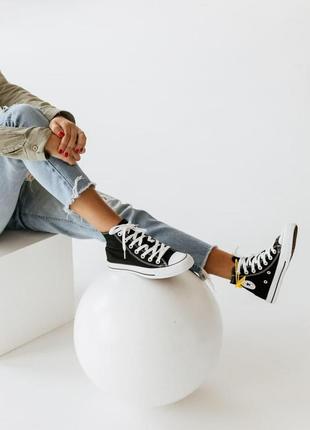 Жіночі кеди converse classic black high

женские кеды конверсы