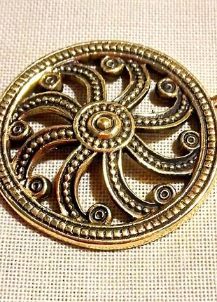 Латунний кулон весняне сонечко великий