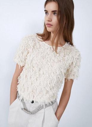 Блуза zara топ футболка майка блузка