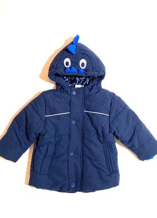 Стильна курточка для хлопчика, з крутим капішончиком, з флісовими манжетиками на руках// розмір: 74