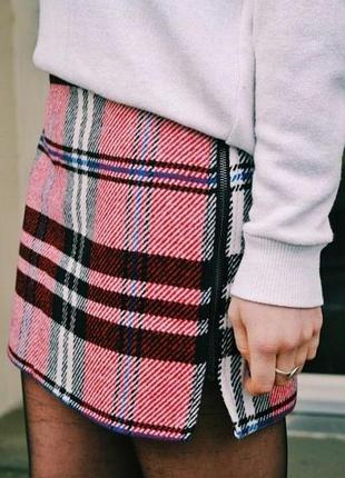 Крута тепла спідниця в клітинку