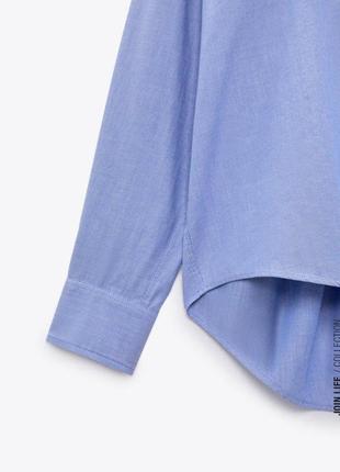 Оверсайз рубашка оксфорд zara, коллекция 2022 года, размер m, l7 фото