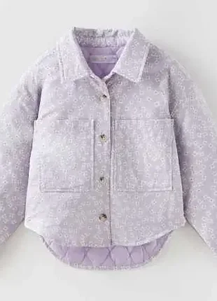 Zara куртка  на дівчинку, демисезонная куртка на девочку, куртка рубашка zara, верхня сорочка zara.