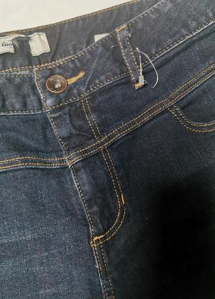 Темно-сині джинси з еластаном і контрастною ниткою2 фото