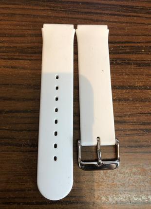 Ремінець для годинника каучук 20 мм білий