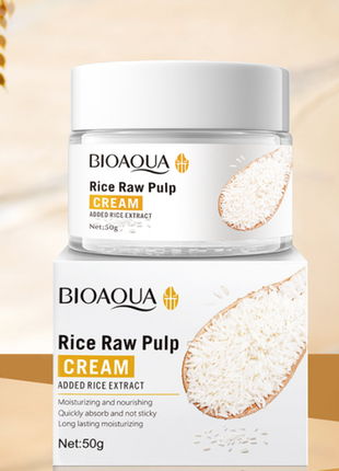 Крем увлажняющий bioaqua rice raw cream, с рисовым пюре, 50 мл