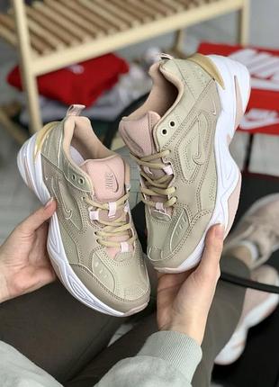Жіночі кросівки nike m2k tekno pink - green10 фото