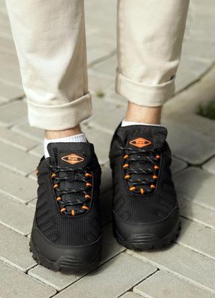 Стильные мужские кроссовки с мембраной, влагостойкие черные деми, демисезонные, осенние, весенние (осень, весна 2022-2023)3 фото