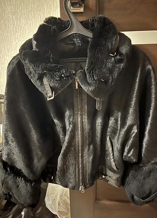 Куртка автоледі , натур.хутро і шкіра .