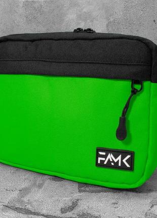 Сумка поясная famk r3 зеленая/черная5 фото