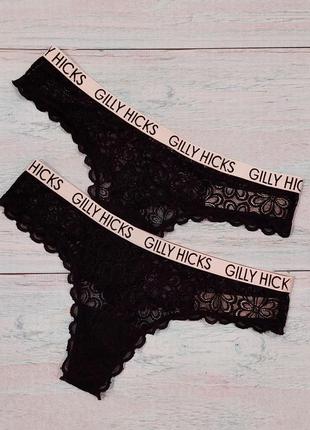 Комплект трусиків мереживнв gilly hicks by hollister  р. м/38/10