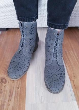 Замшевые кожаные шкіряні ботинки noiz германия4 фото