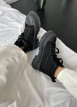 Жіночі ботінки boots no name mcqueen black женские ботинки