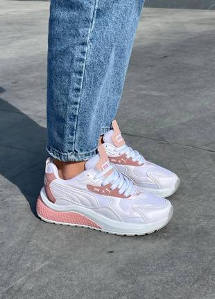 Жіночі кросівки puma rs-x ‘white pink’ женские кроссовки пумы