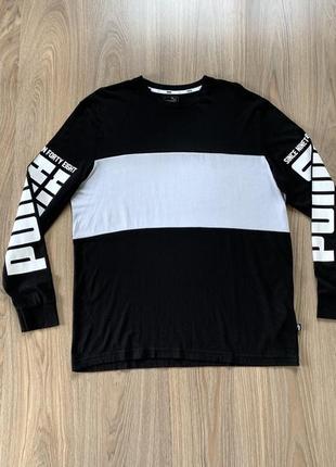 Чоловічий легкий бавовняний світшот з принтами puma