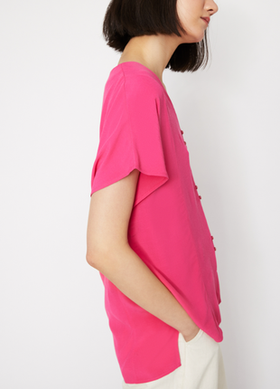 Красивая розовая блуза блузка warehouse вискоза индия этикетка4 фото
