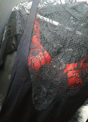 Шерсть і шовк кофта з мереживом madeleine німеччина поддевка термобілизна горловина стійка гольф водолазка мереживо, гіпюр4 фото