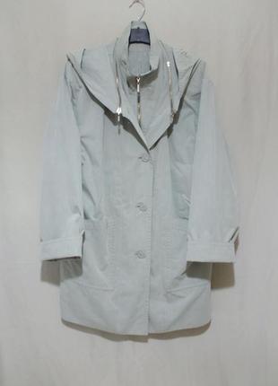 Куртка с капюшоном легкая светло-оливковая хлопок-полиамид 'laura lebek' 44-46р