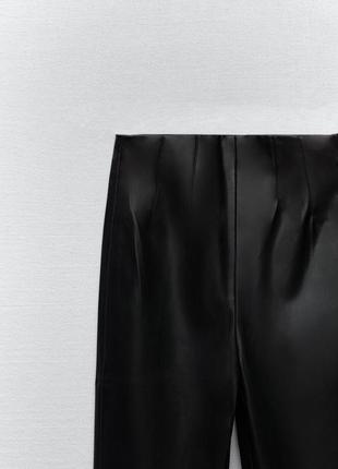 Zara леггинсы из искусственной кожи с высокой посадкой, размер xs4 фото