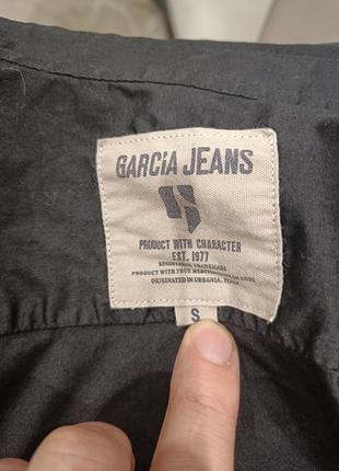 Стильна чорна фірмова сорочка з довгими рукавами garcia jeans, розмір s.7 фото