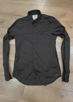 Стильна чорна фірмова сорочка з довгими рукавами garcia jeans, розмір s.1 фото