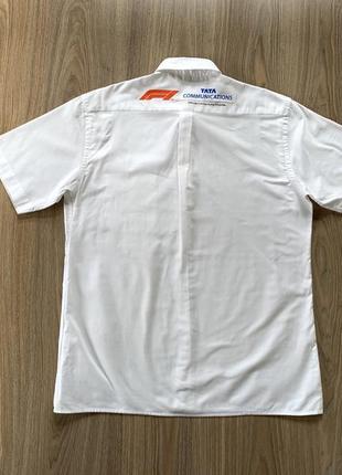 Мужская хлопковая рубашка с принтом формула 1 formula 1 tata communications