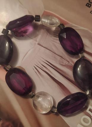 Браслет скло, камінь, плпстик