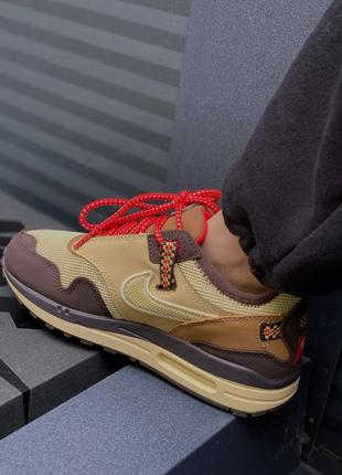 Travis scott x nike air max 87 x cactus 1 baroque brown топові кросівки жіночі чоловічі розміри крутые люксовые кроссовки бренд женские мужские найк