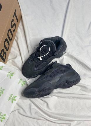 Зимові кросівки adidas yeezy boost 500 black1 фото