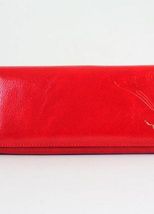 Гаманець жіночий кожзам магнітне закриття червоний saralyn 6118