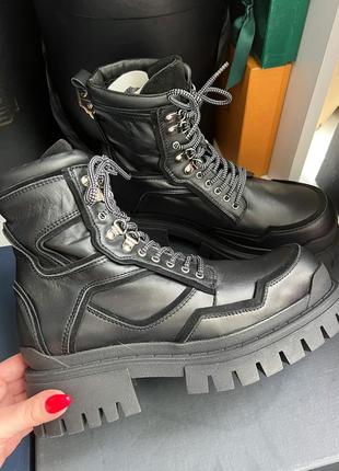 Нові чорні шкіряні черевики topshop2 фото