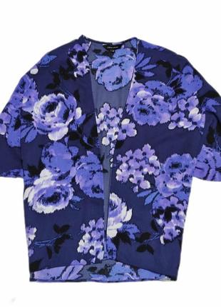 Брендовая блуза накидка на пляж new look великобритания принт цветы этикетка1 фото