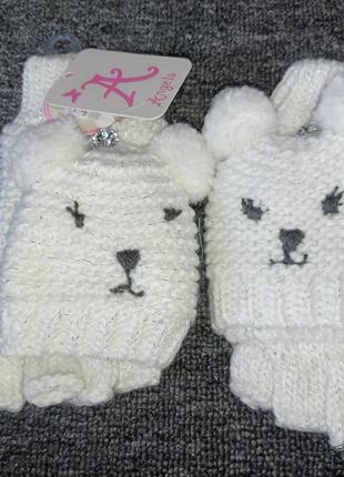 Рукавички дитячі білі