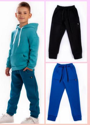 Теплі спортивні штани на флісі в кольорах 🎨 зимові теплі спортивні штани3 фото