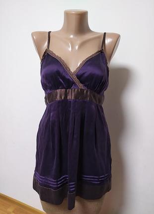 Шовкова майка hallhuber 38 коротка сукня