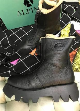 Крутейшие хитовые кожаные сапожки,ботиночки на обьемной тракторной подошве, турция 🇹🇷.