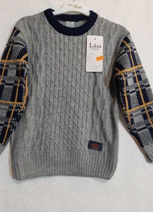 Теплий стильний светр для хлопчика1 фото