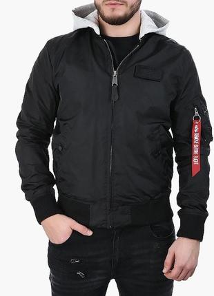 Куртка мужская осенне-весенняя alpha industries ma-1 tt hood
