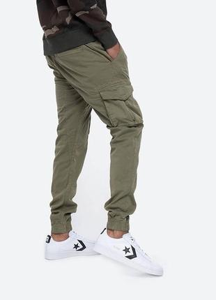 Штаны зауженные мужские alpha industries cotton twill jogger3 фото