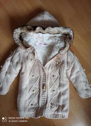 Тепла кофта толстовка меховушка плюшка chicco